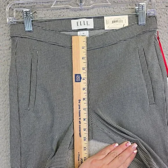 Elle Dress Pants Womens XS Long Skinny Pull On Mid Rise Work Preppy Academia - Picture 12 of 15